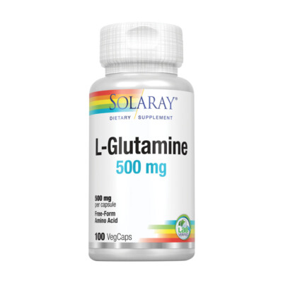 Solaray L-Glutamine 500mg | 100 VegCaps