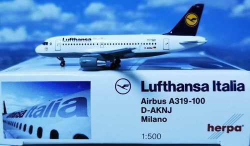 1:500 Herpa Wings 509176 - Lufthansa Italia A319-100 - D-AKNJ Milano