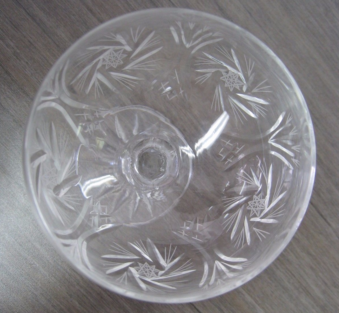 Set of 4 Zawiercie Poland Hand Cut Lead Crystal Etched Goblets , Glasses eBay