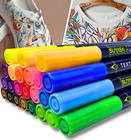 Stoffmalstifte Textilstifte Waschmaschinenfest 24 Textilmarker für T-Shirts usw.