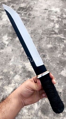 MJ CUSTOM HANDMADE D2 HUNTING BOWIE KNIFE Gift For Husband, PREMIUM GIFT - Picture 3 of 6