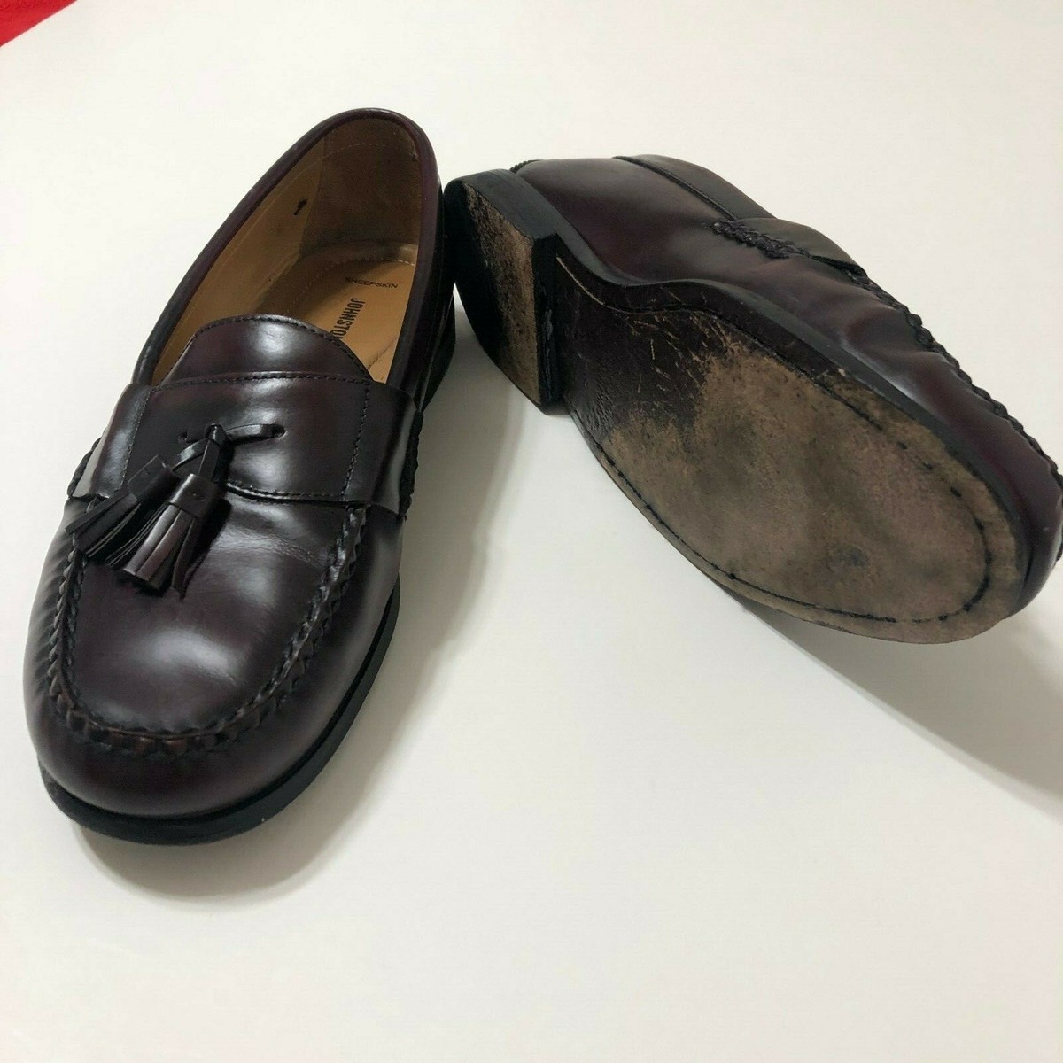 EUC Johnston & Murphy Sheepskin Brown Loafers Johnston & Murphy sheepskin loafers made for the man who  main image 2