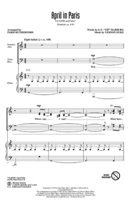 April in Paris Jazz Chorals ShowTrax CD