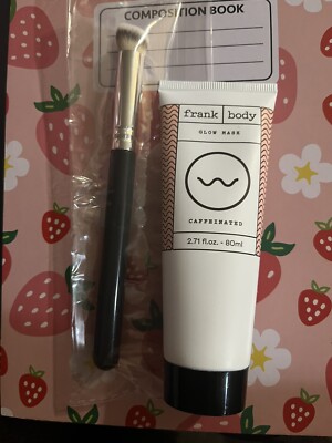 FRANK BODY Glow Face Mask Caffeinated Hydrating  2.7oz. + FREE Makeup Brush
