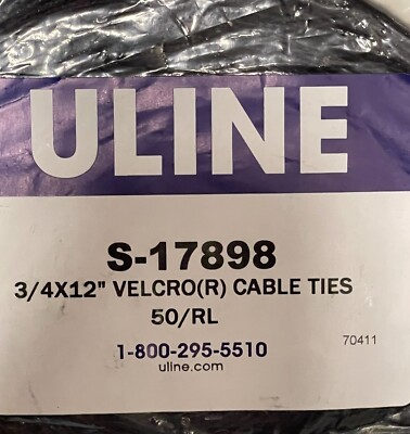 Uline S-17898 3/4X12” Velcro (R) Cable Ties. 50/RL. New. | eBay