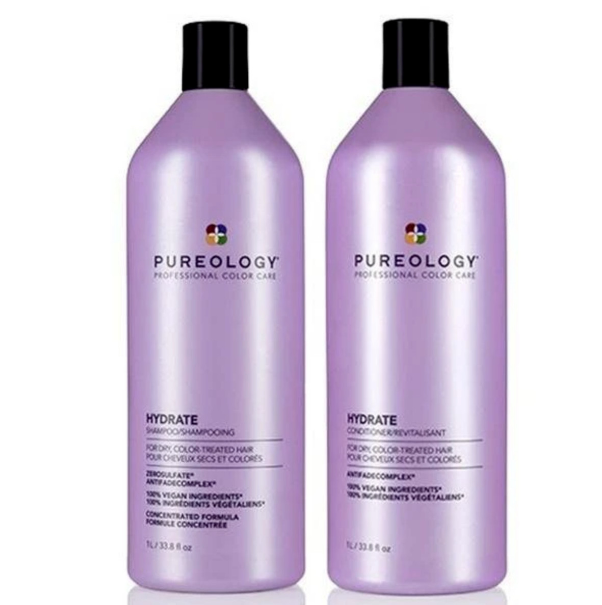 Pureology Hydrate Shampoo and Conditioner Liter Duo Set (33.8oz each)