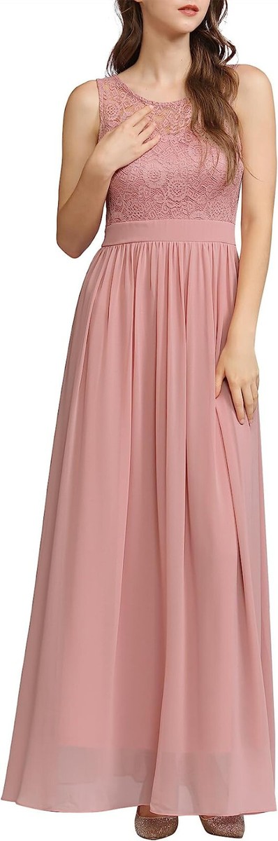 NWT $69 SZ SMALL PINK Dressystar Women's Floral Lace Dress formal  bridesmaid pty | eBay