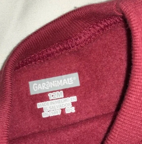 NUEVO TOP POLAR TALLA 12M BRILLANTE SIGNO DE LA PAZ GRÁFICO GARANÍMALES CABAÑA/POLIÉSTER NUEVO CON ETIQUETAS Foto 4 de 4