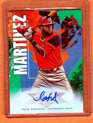 2019 TOPPS FIRE ''SSP'' JOSE MARTINEZ GREEN FOIL 44/75 AUTO ''NEW YORK METS''