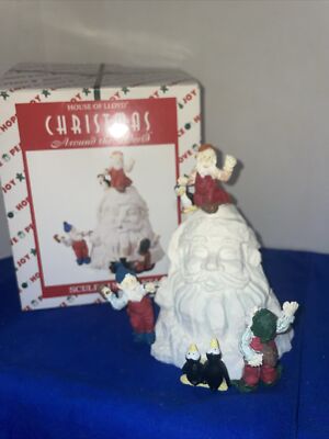 House of Lloyd Sculpting Santa figure 1997 Christmas elves penguins