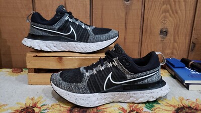 Nike React Infinity Run Flyknit 2 Sneakers White Black CT2357-101 Men Size 10 M