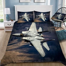 USAF F-15 Eagle Figter Jet Doona / Duvet Cover and 2 Pillow Slips