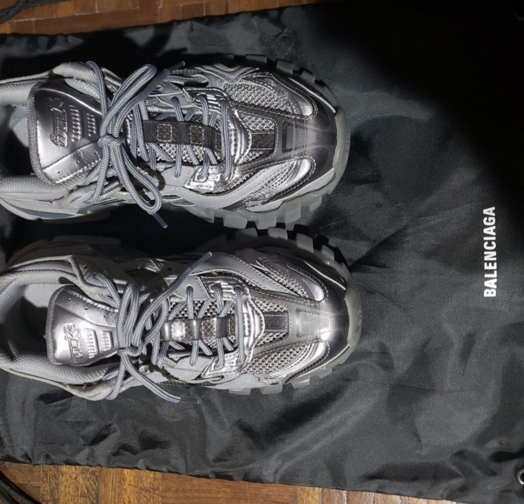 BALENCIAGA Track 2 スニーカー 38 Balenciaga track 2 silver gray EU 38 | eBay