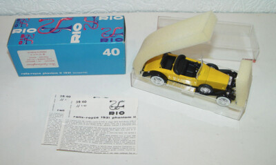 RIO Nr. 40 Rolls-Royce Phantom II 1931 (scoperta) gelb Oldtimer Cabriolet 1:43