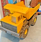 Vintage Mighty Tonka XMB-975 Metal Dump Truck 80's Yellow Turbo Diesel