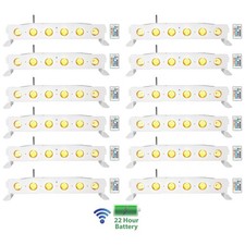  12 Rockville BEST STRIP 60 White Rechargeable Wash Light Bars w/Wireless DMX