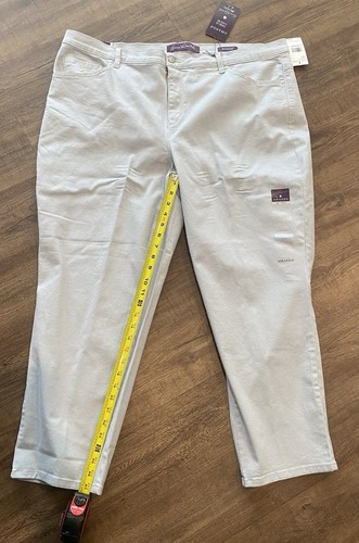 Gray/Silverlight Jeans Pants By Gloria Vanderbilt Amanda 22W Short NWT ...