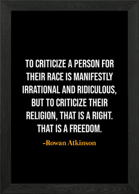 Zitat zur Religionsfreiheit Rowan gerahmtes Wandbild Poster Leinwanddruck Bild