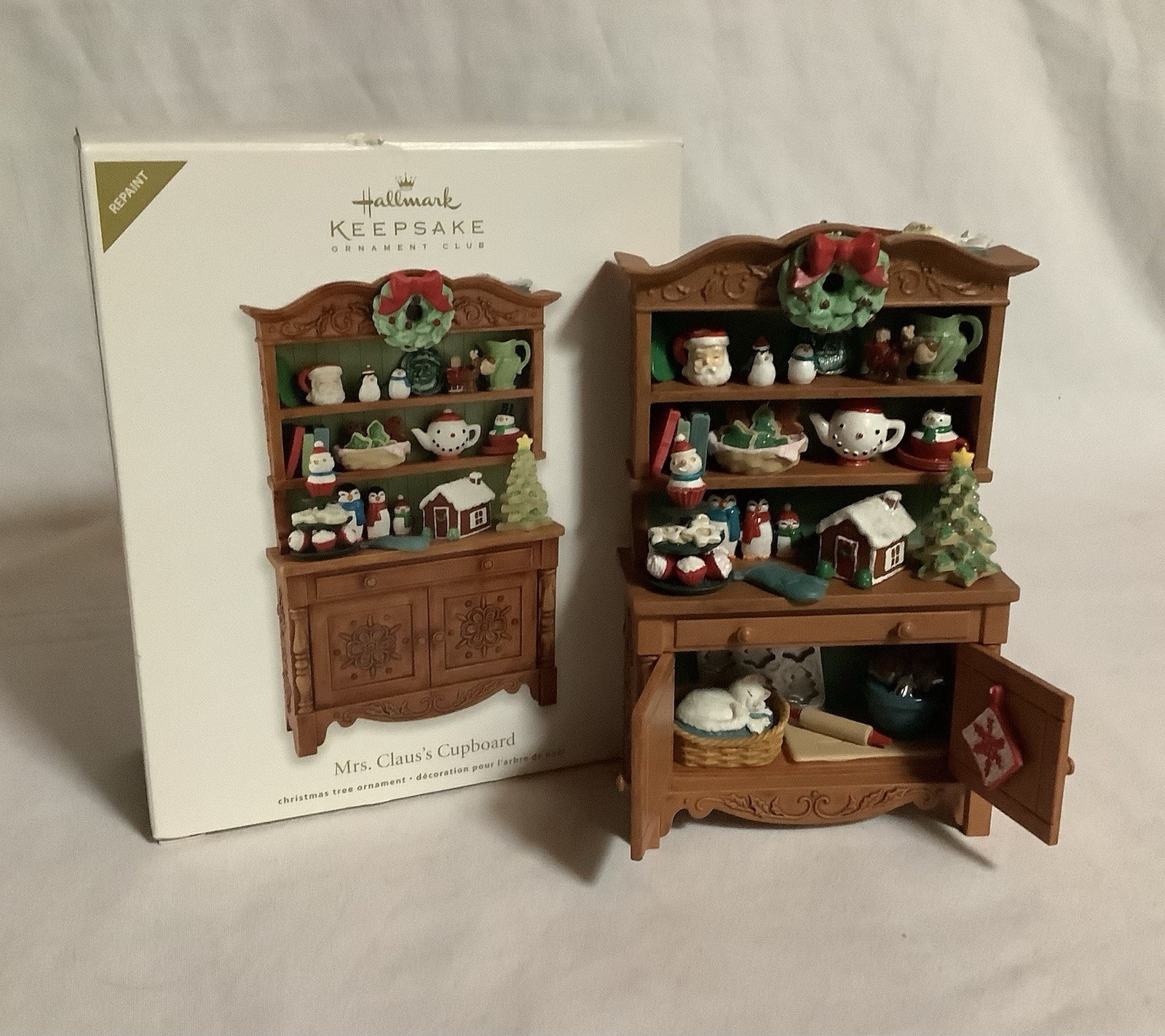 2012 Hallmark QXC5043  "Mrs. Claus's Cupboard" Repaint Christmas Ornament
