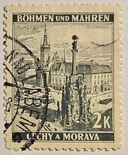 Bohemia & Moravia 1939, Olomouc Town Sq, 2K Used, Sc-#33, Quick & FREE SHIPPING!