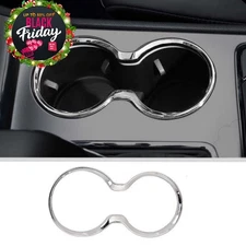Fit for Jeep Grand Cherokee 2011-2021 Front Cup Holder Frame Cover Trim (Chrome)