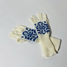 Vintage Children Women  s Winter Gloves Snowflake 1980  s One Size