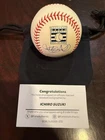 HALL OF FAMER ICHIRO SUZUKI SIGNED HF LOGO BASEBALL FANATICS MLB CERTIFIED