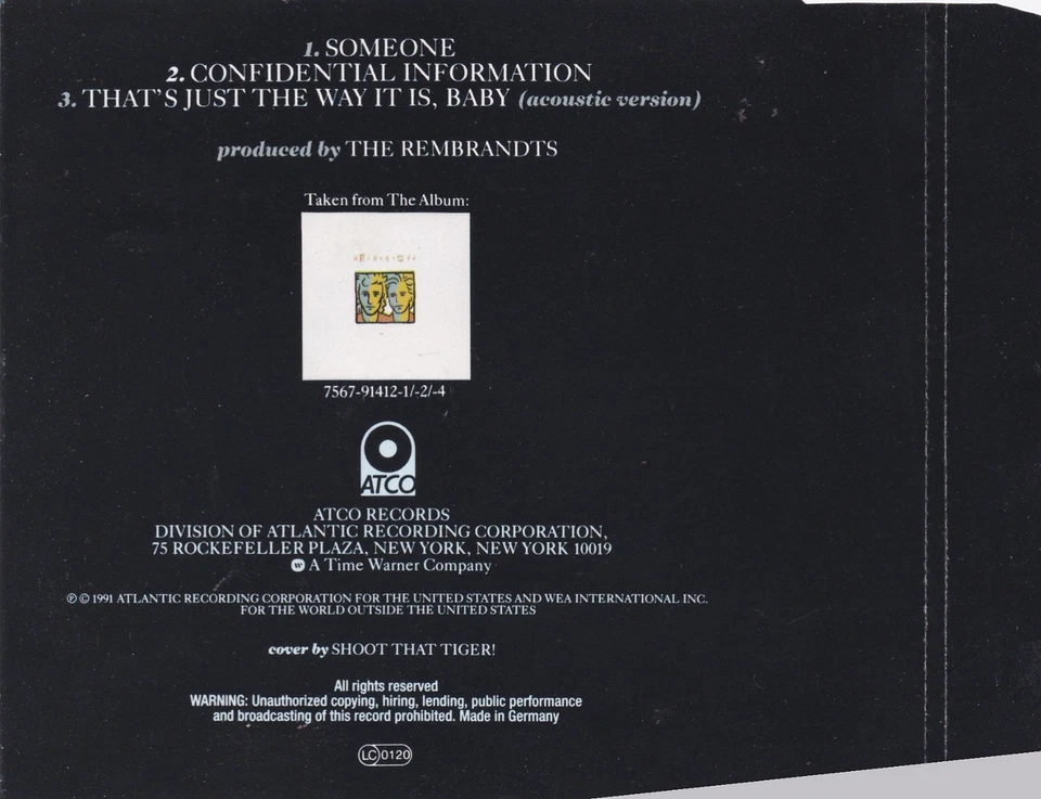 The Rembrandts - Someone  (3 Track Maxi CD) - Bild 2 von 2