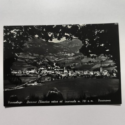 PIEVEPELAGO STAZ. CLIM. SUMMER AND WINTER PANORAMA POSTCARD GREAT TRAVELLED 
