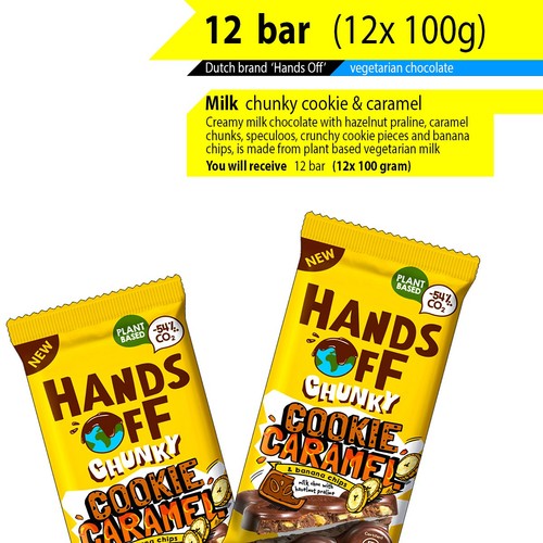FREE SHIPPING 12x 100g "Hands Off" vegan chocolate + Dubai (like KitKat, Twix) - Afbeelding 8 van 20