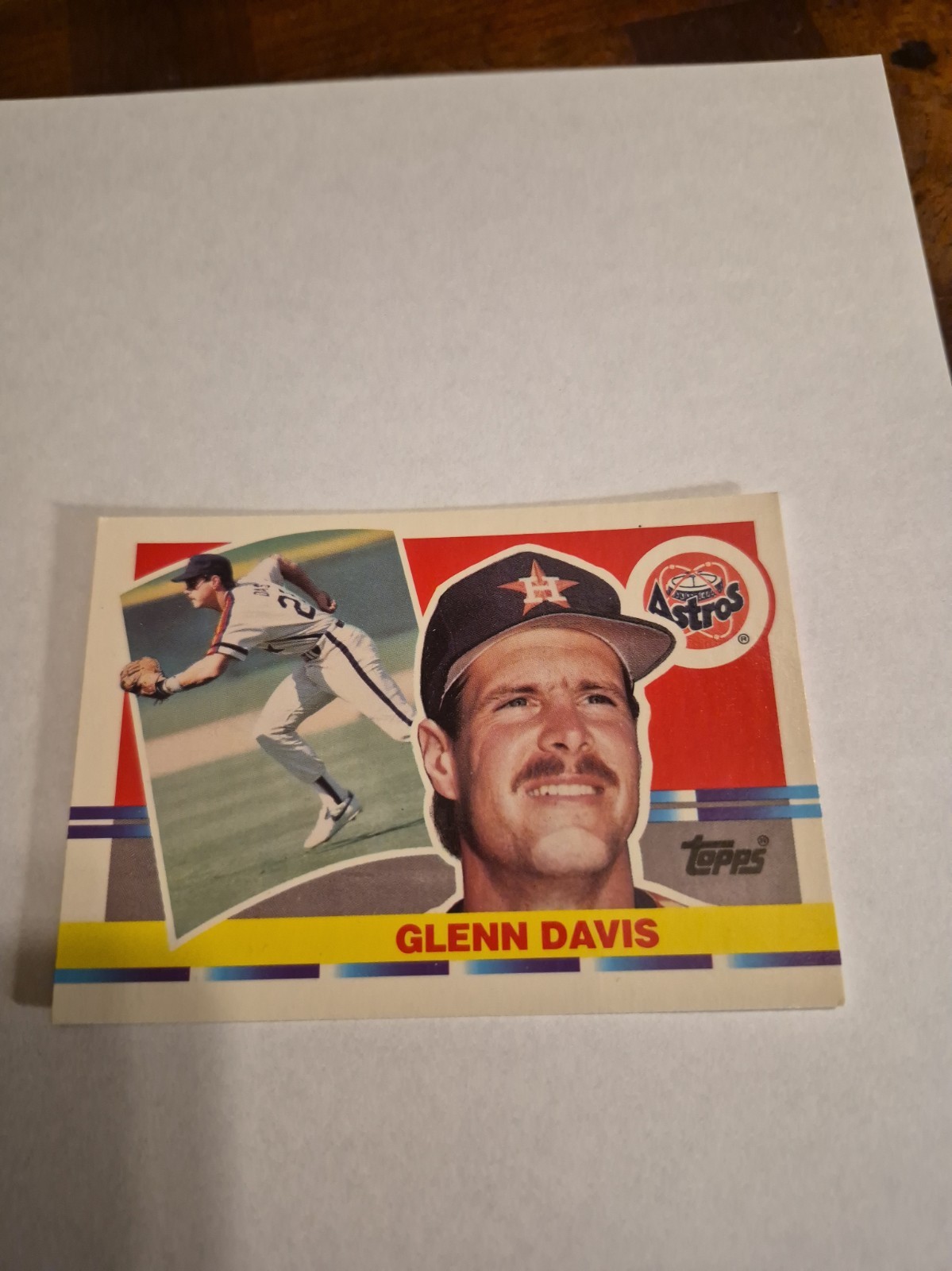 GLENN DAVIS 1990 TOPPS BIG CARD #122 FREE SHIPPING
