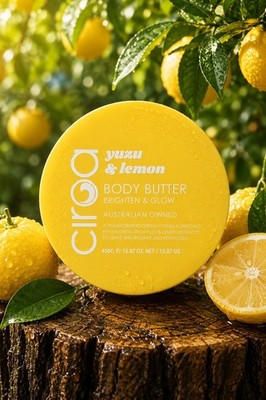 Ciroa Yuzu & Lemon Brighten & Glow Body Butter 450g / 15.87 oz New