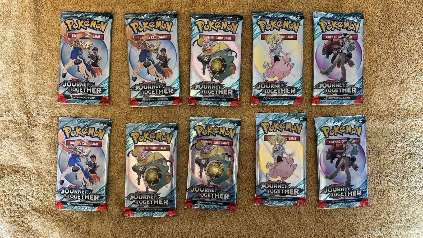 POKEMON TCG JOURNEY TOGETHER BOOSTER PACKS X10 - BRAND NEW & SEALED