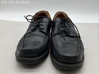 Bata Mocassino Black Genuine Leather Moc Toe Derby Shoes Men's Size 8 — photo 1