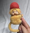 Vintage Monchhichi tan Monkey  Striped Hat Clip On Hugger Pen or Pencil Plush — photo 4