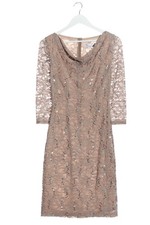 YOUNG COUTURE Langarmkleid Damen Kleid Gr. DE 36 nude Elegant