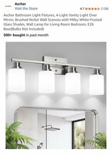 Bathroom Light Fixtures 4 Lights Vanity new 