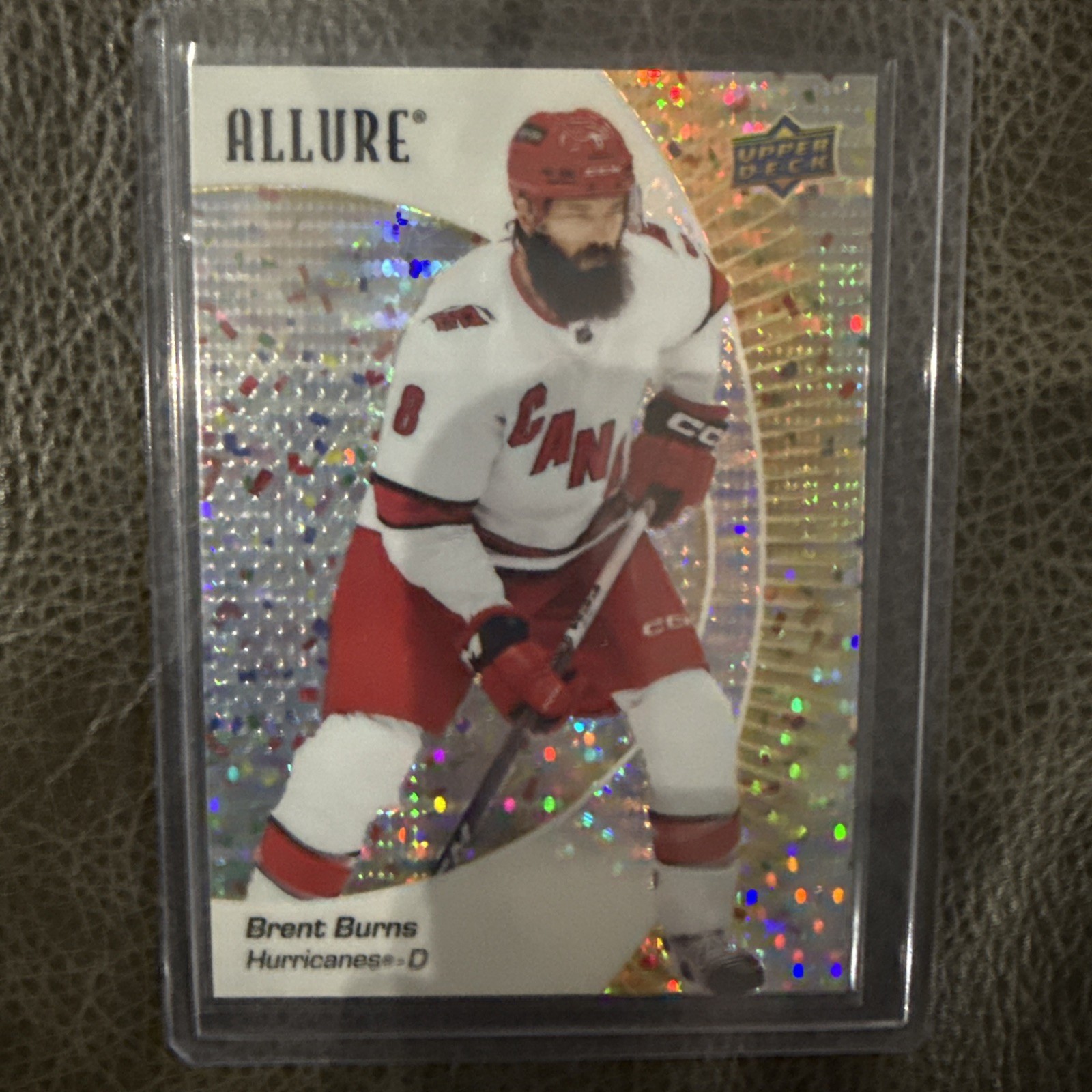 2023-24 Upper Deck Allure Gold Glitter Bomb 69/199 Brent Burns #22