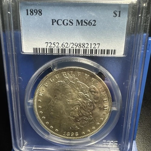 1898 Morgan Silver Dollar MS62 PCGS