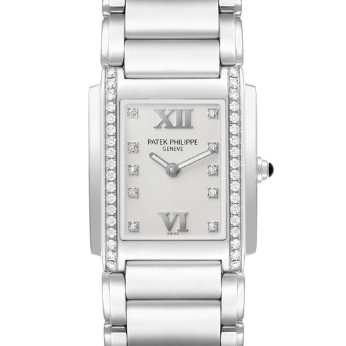Patek Philippe Twenty-4 Steel Diamond Ladies Quartz Watch 4910