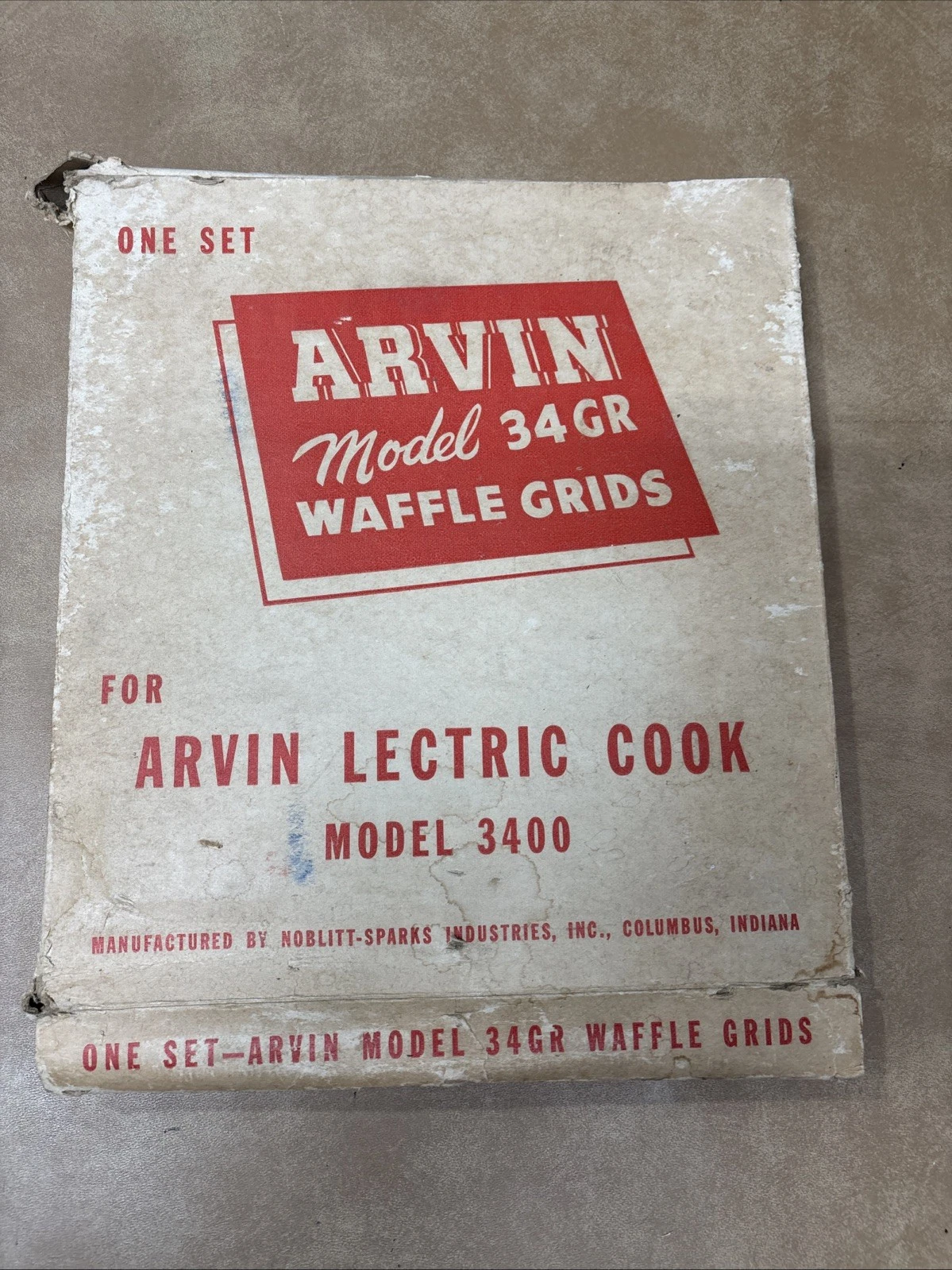 Vintage NOS Arvin Model 34GR Waffle Grids For Electric Cook Model 3400