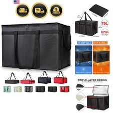 Insulated Food Delivery Bag, XXXL Insulated Reusable Grocery Cooler/Hot Bags,...