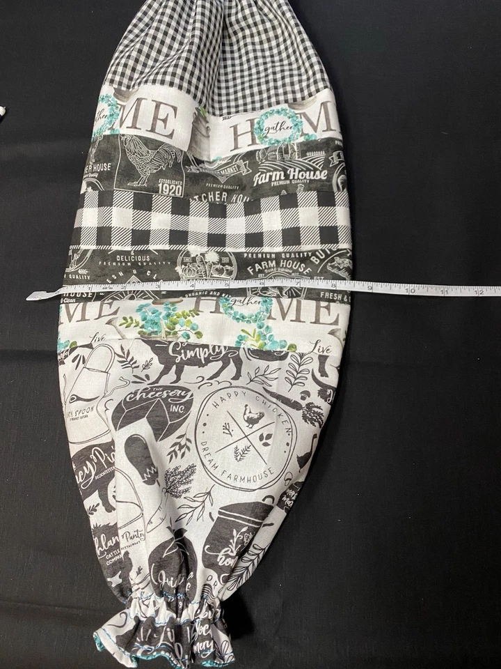 Двусторонний фермерский/цветочный тематический держатель для продуктовых сумок Homemade By Me - Изображение 2 из 4