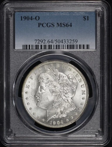 1904-O Morgan Dollar PCGS MS-64 - Banded Orange & Violet Hue Reverse Rim Toning!