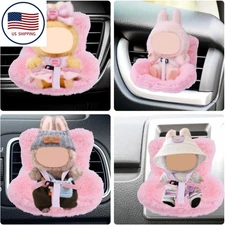Doll Car Seat for LUFUFU Safety Have A Seat Furry Pink Sofa Car Air Vents Clip
