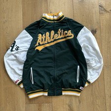 Vintage Oakland Athletics Zip Up Jacket Large MLB Stitches Rare