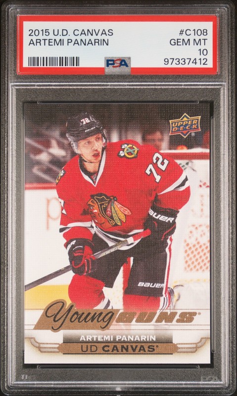 2015 Upper Deck Canvas #C108 Artemi Panarin Young Guns PSA 10
