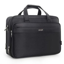 Large Canvas Briefcase for Men - 19 Inch Laptop Case, Computer Bag, Work and ...
