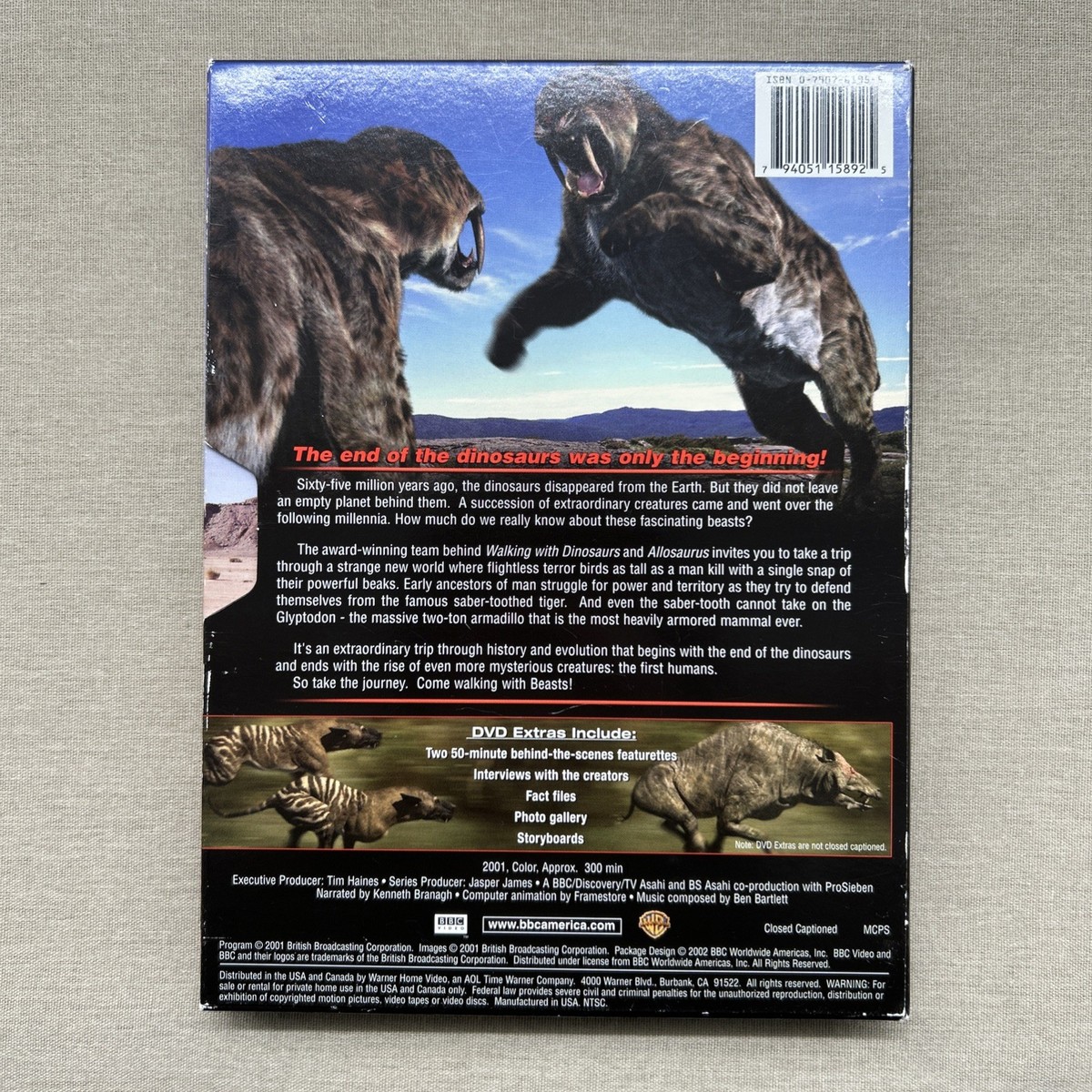 Walking with Prehistoric Beasts (DVD 2001 2-Disc Set) BBC Dinosaur