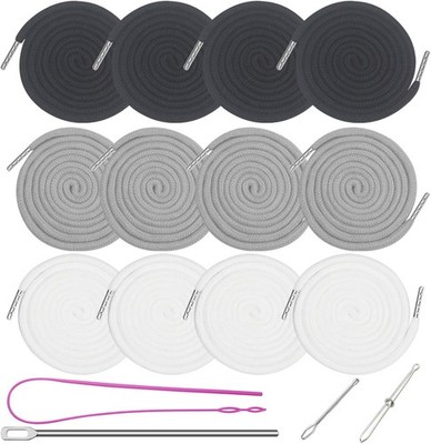 12 Pieces 66 Inches XL Lengthened Drawstring Cords Replacement Drawstrings with